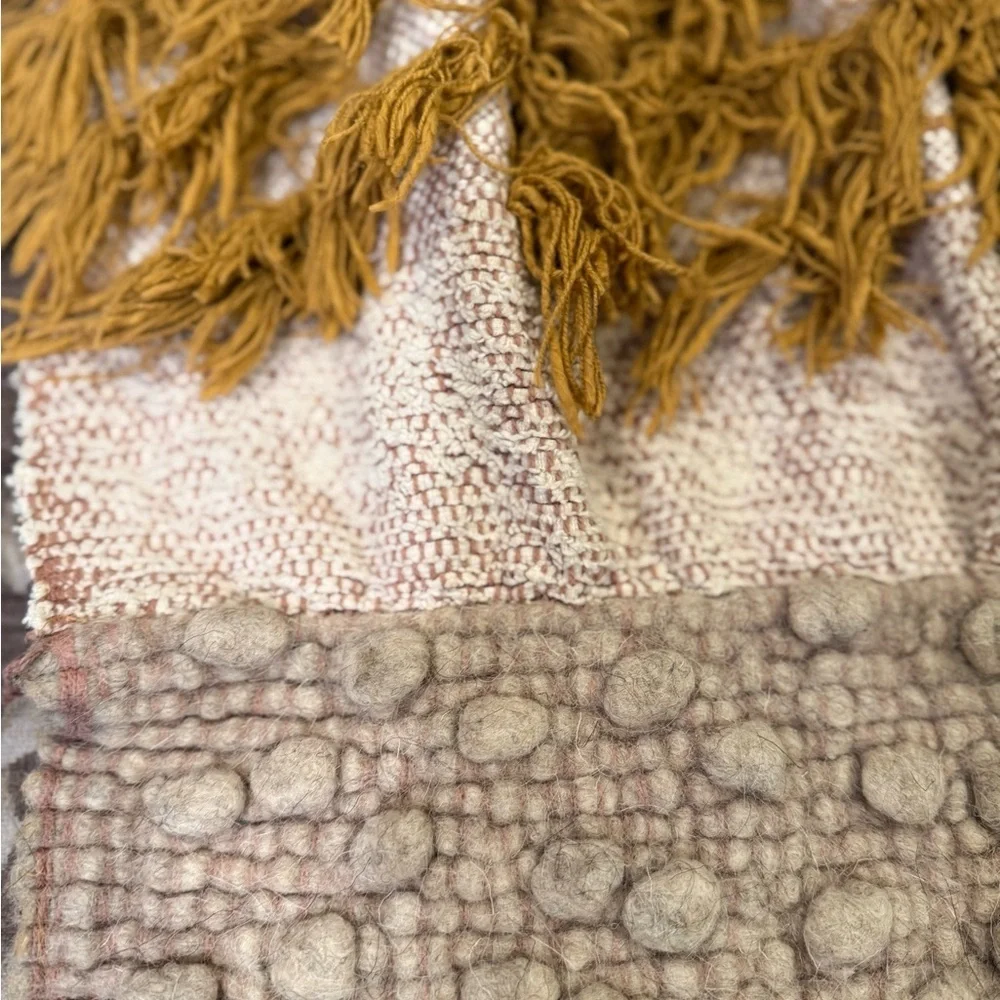 Anthropologie x All Roads Textured Bloomfield Throw Blanket Size 50x60 Inches